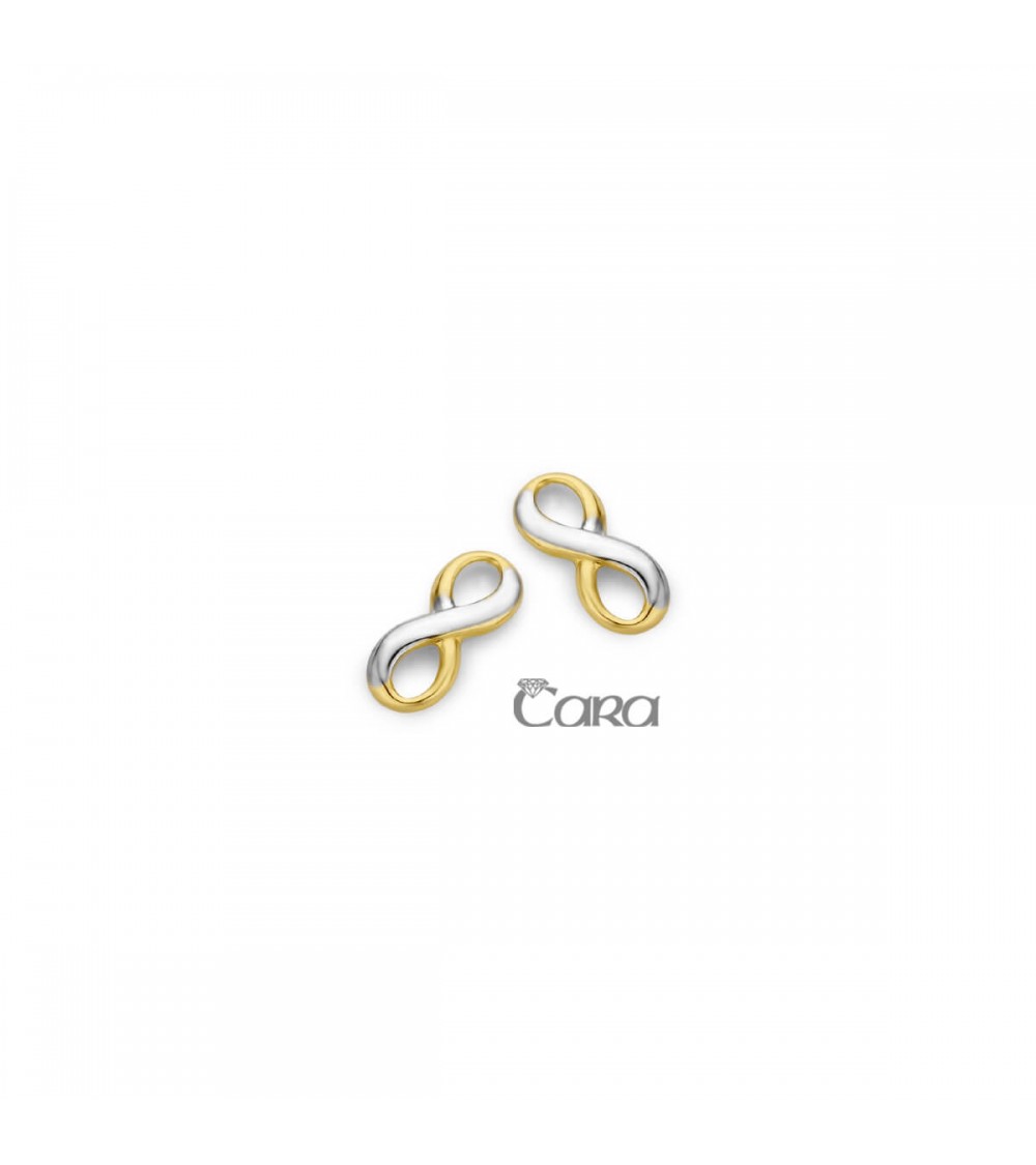 Boucles d'oreilles bicolores or - 18 carats - CARA