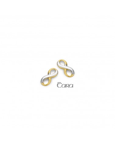 Boucles d'oreilles bicolores or - 18 carats - CARA