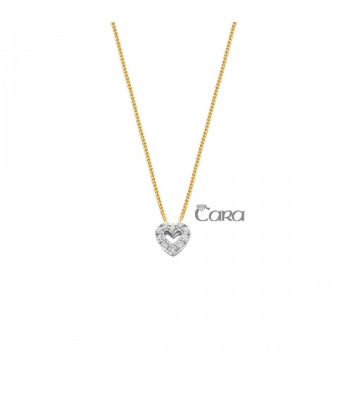 Pendentif or blanc - 18 carats - CARA