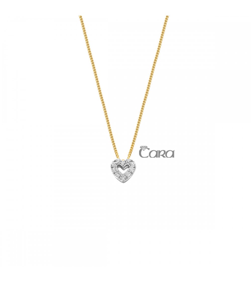 Pendentif or blanc - 18 carats - CARA