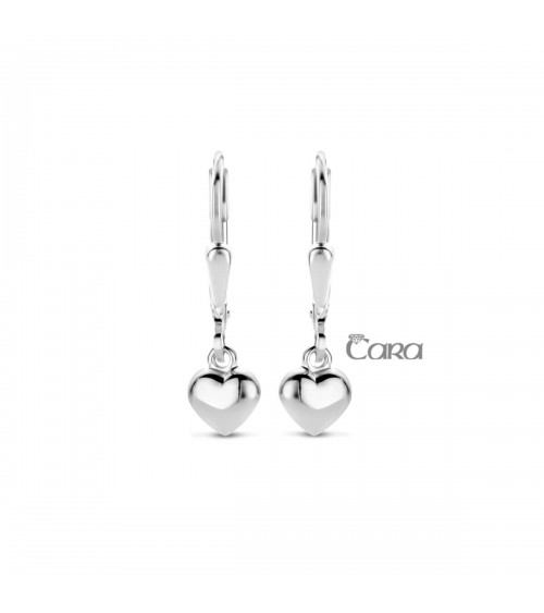 Boucles d'oreilles or blanc - 18 carats - CARA