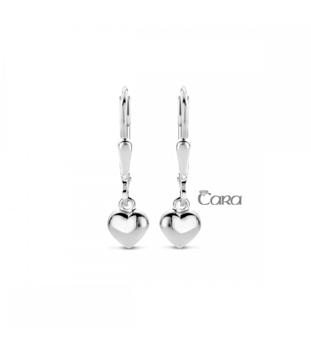 Boucles d'oreilles or blanc - 18 carats - CARA