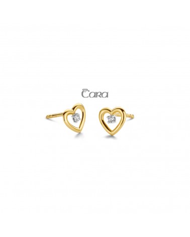 Boucles d'oreilles or bicolore - 18 carats - CARA