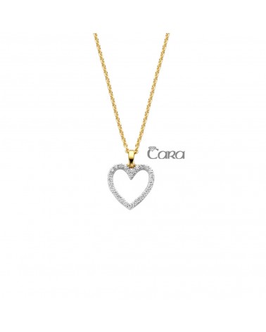 Pendentif bicolore or - 18 carats - CARA