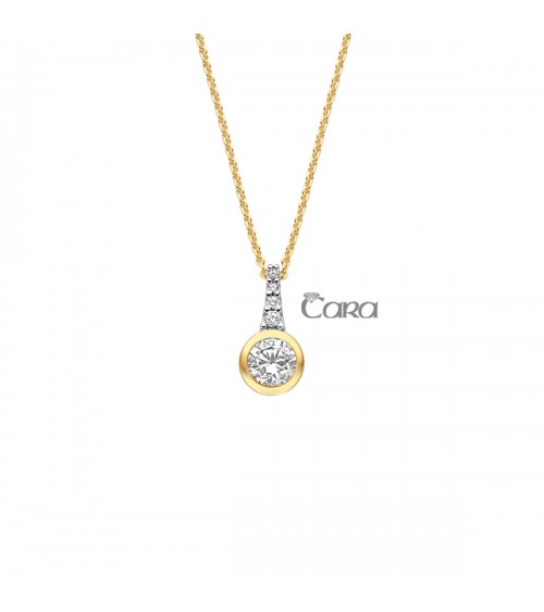 Pendentif bicolore or - 18 carats - CARA