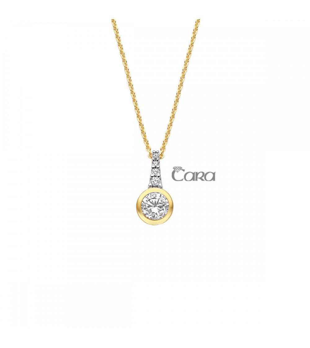 Pendentif bicolore or - 18 carats - CARA