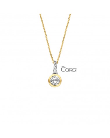 Pendentif bicolore or - 18 carats - CARA