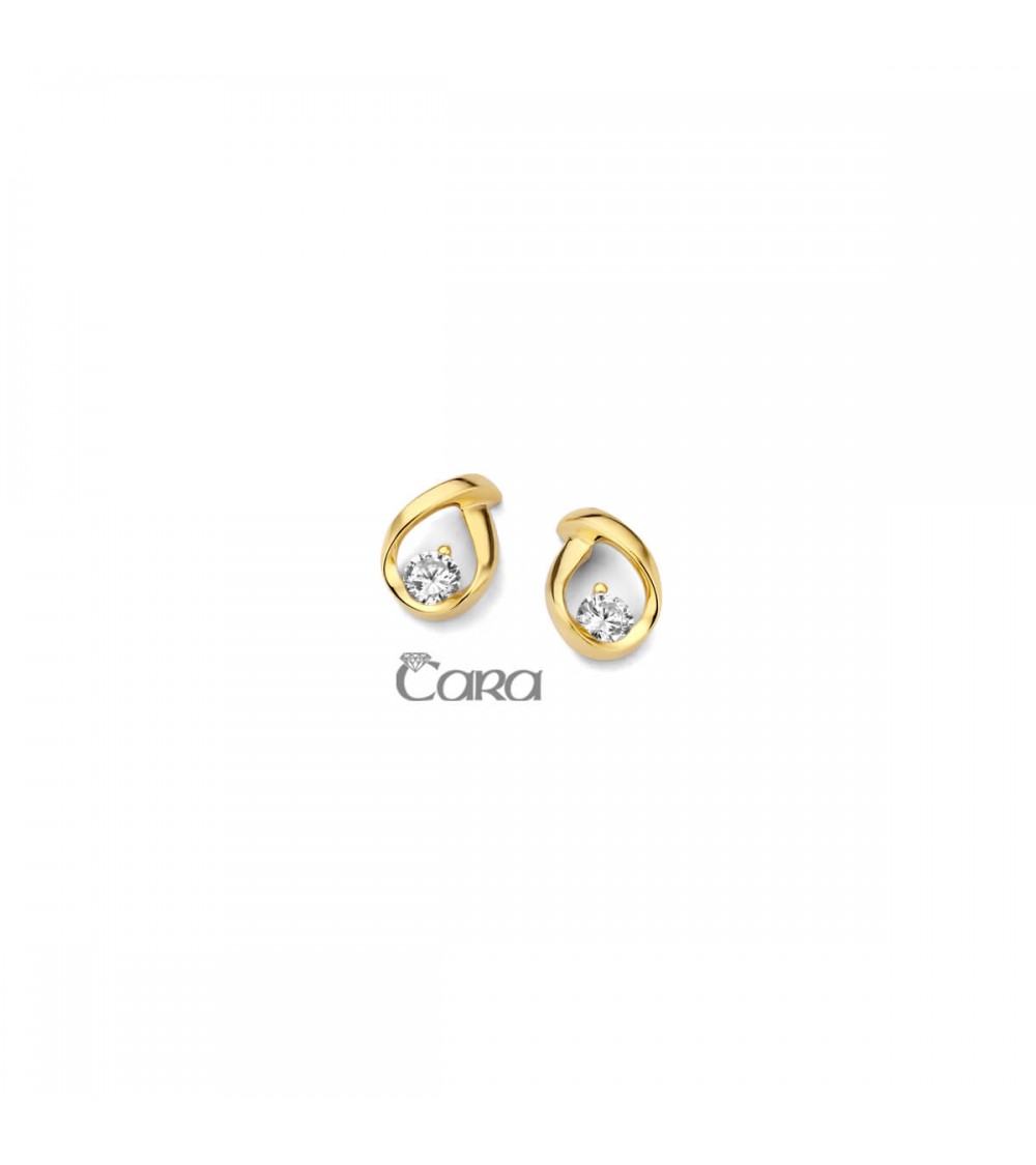 Boucles d'oreilles or jaune - 18 carats - CARA