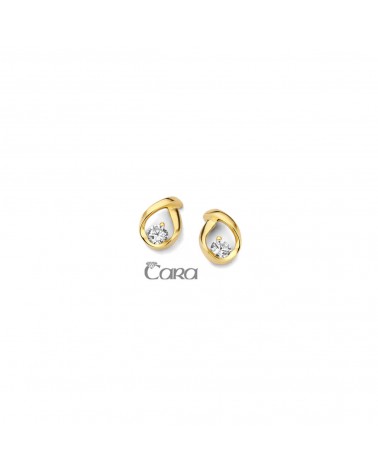 Boucles d'oreilles or jaune - 18 carats - CARA