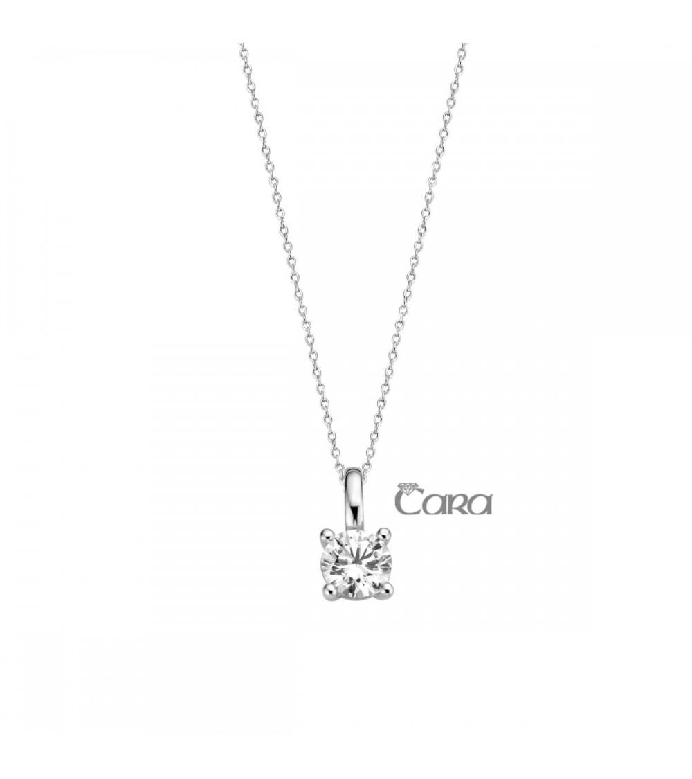 Pendentif or blanc - 18 carats - CARA