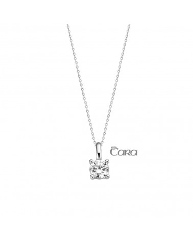 Pendentif or blanc - 18 carats - CARA