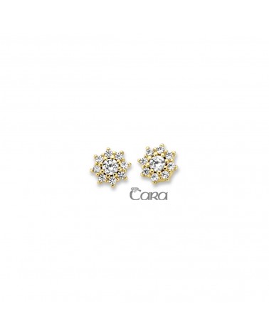 Boucles d'oreilles or jaune - 18 carats - CARA