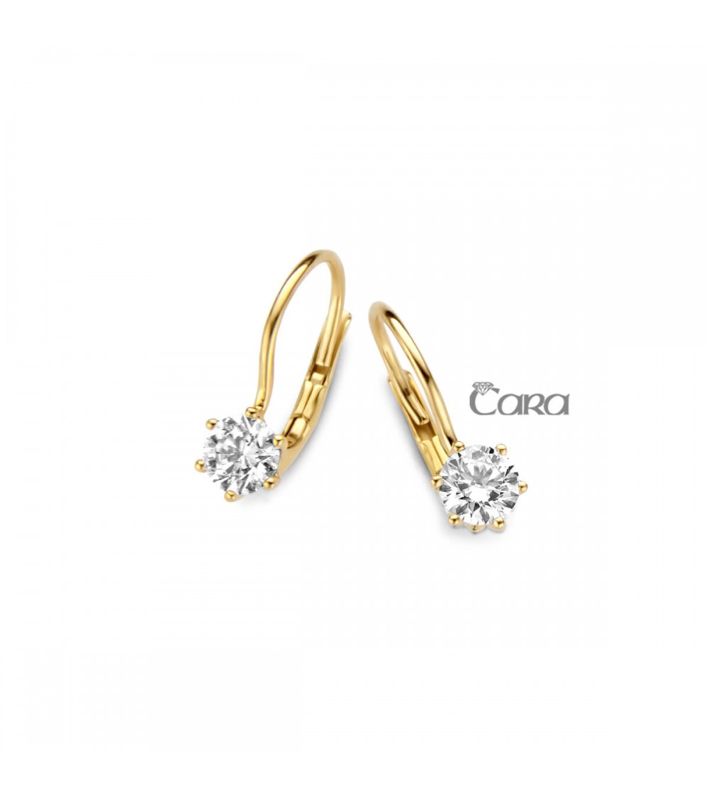 Boucles d'oreilles or jaune - 18 carats - CARA