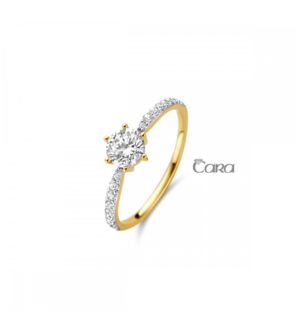 Bague or jaune - 18 carats - CARA