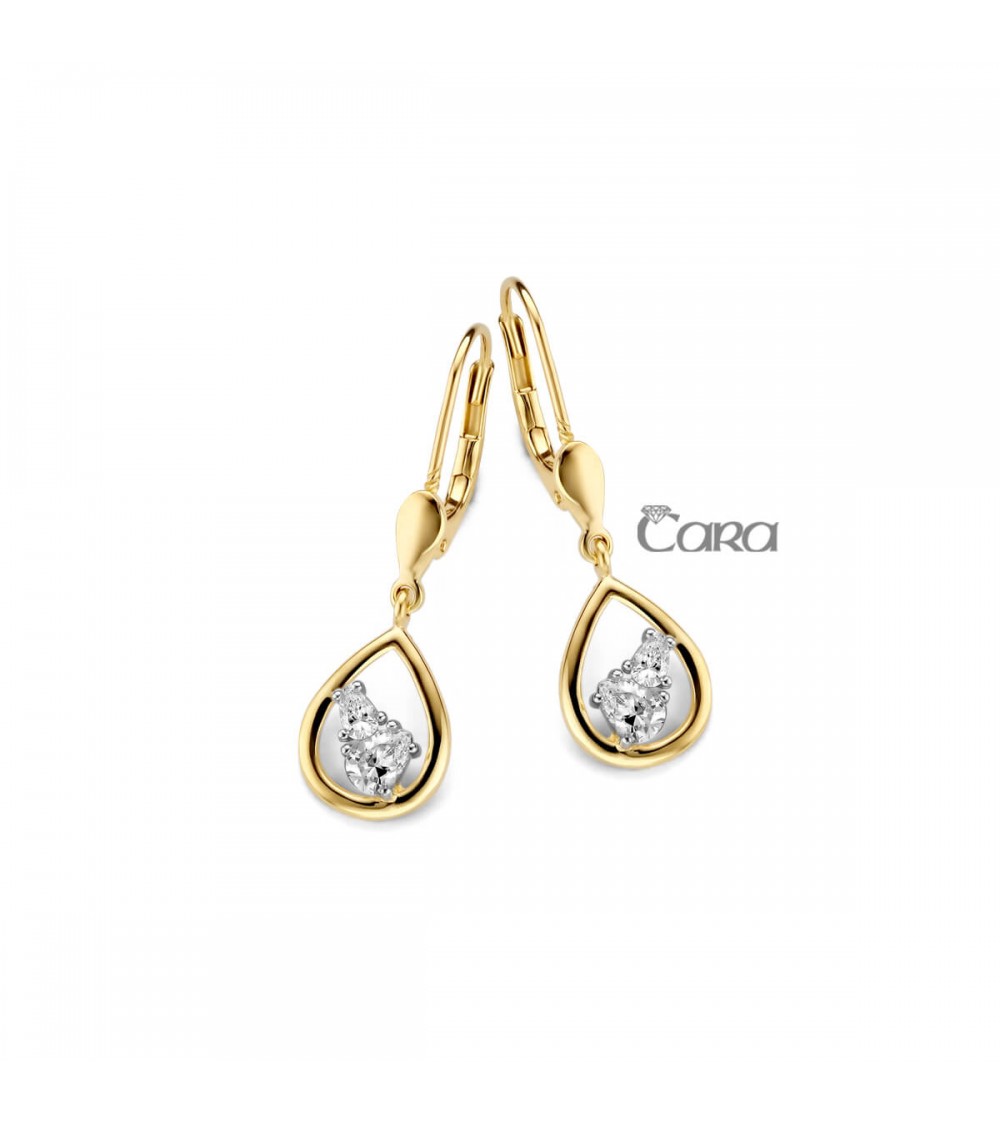 Boucles d'oreilles or jaune - 18 carats - CARA