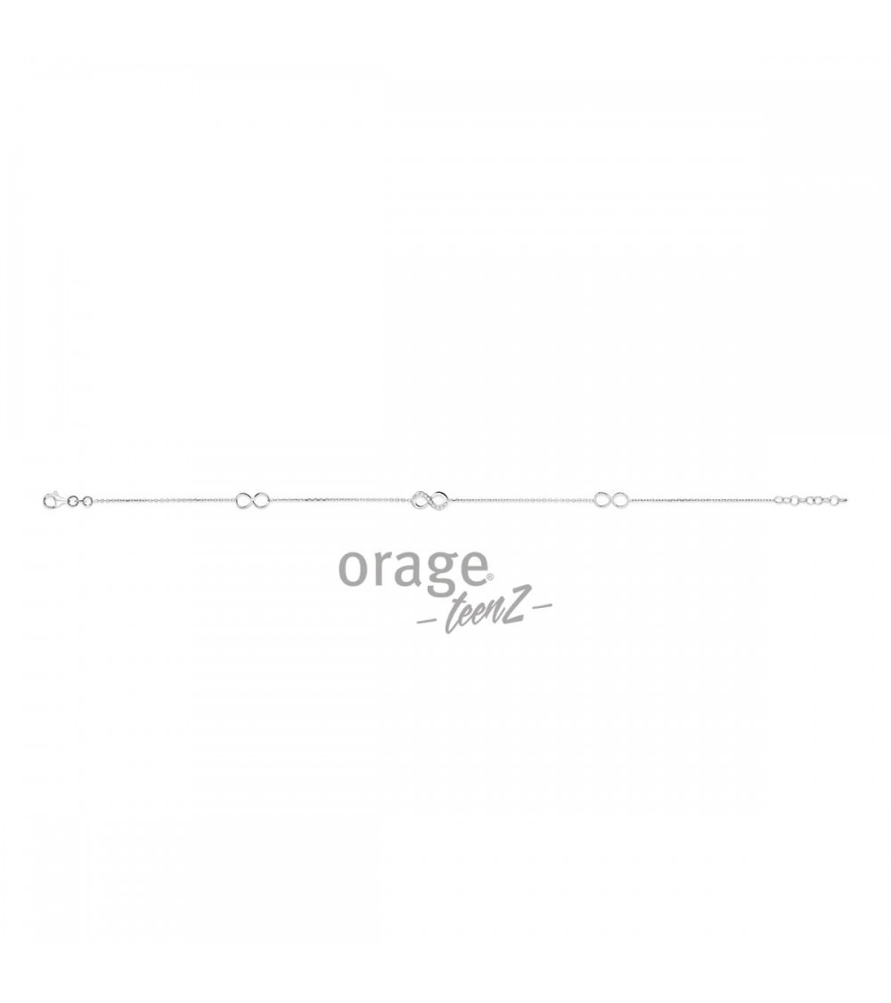 Bracelet Cheville Argent - Orage - Collection TeenZ