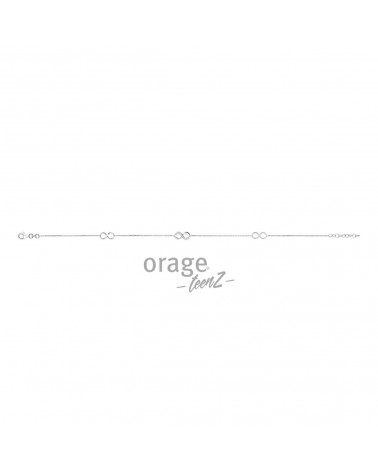 Bracelet Cheville Argent - Orage - Collection TeenZ