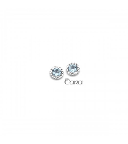 Boucles d'oreilles or blanc 18 carats - CARA