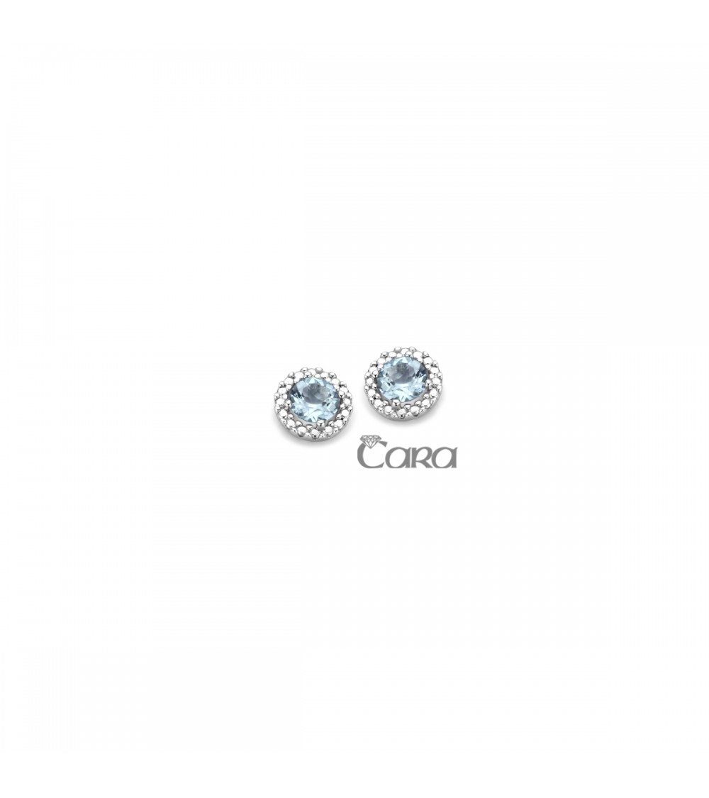 Boucles d'oreilles or blanc 18 carats - CARA