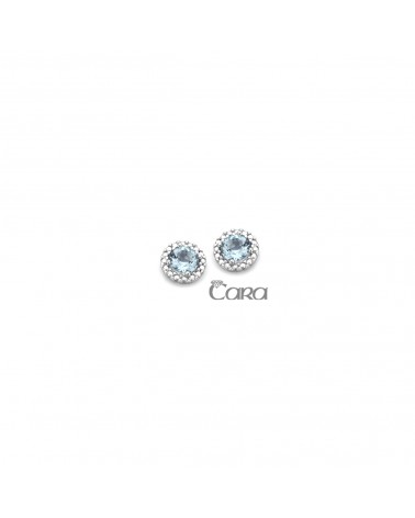 Boucles d'oreilles or blanc 18 carats - CARA