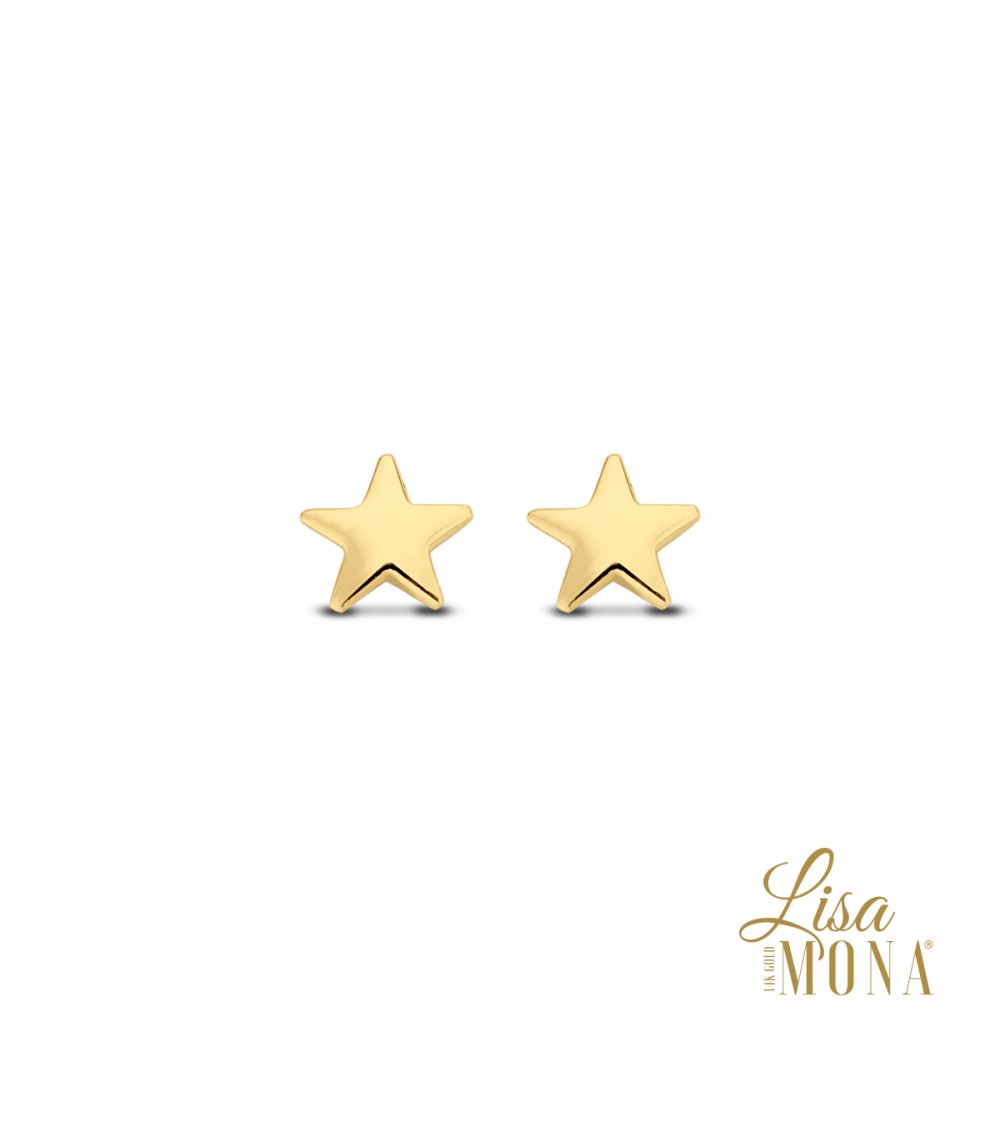 Boucles d'oreilles or jaune 14 carats - Lisa Mona
