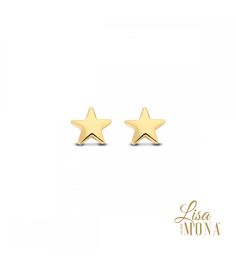 Boucles d'oreilles or jaune 14 carats - Lisa Mona