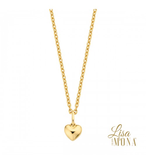 Collier coeur or jaune 14 carats - Lisa Mona