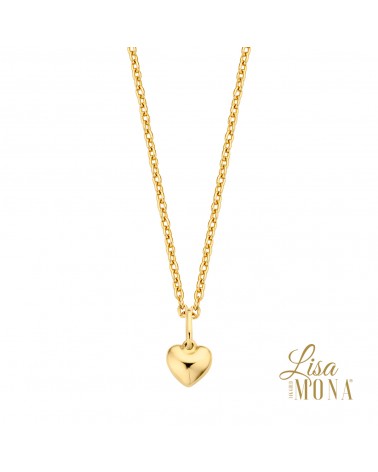 Collier coeur or jaune 14 carats - Lisa Mona