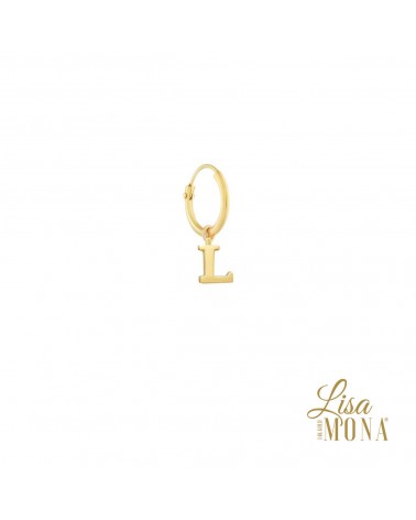 BO lettre or jaune 14 carats - Lisa Mona