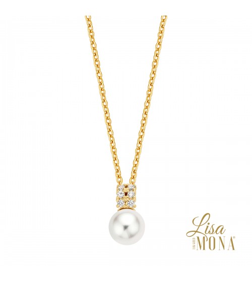 Collier or jaune et perle 14 carats - Lisa Mona