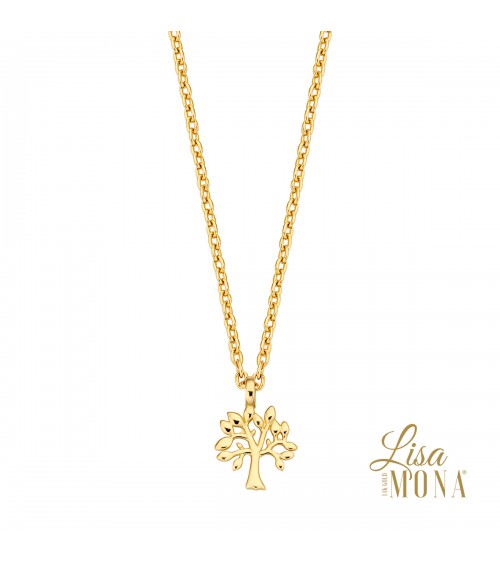 Collier  arbre de vie or jaune 14 carats