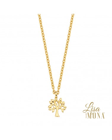 Collier  arbre de vie or jaune 14 carats