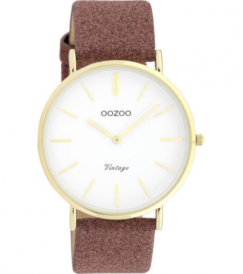 Montre OOZOO - Vintage series - Warm pink/white