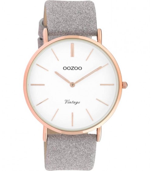 Montre OOZOO - Vintage series - Taupe/white