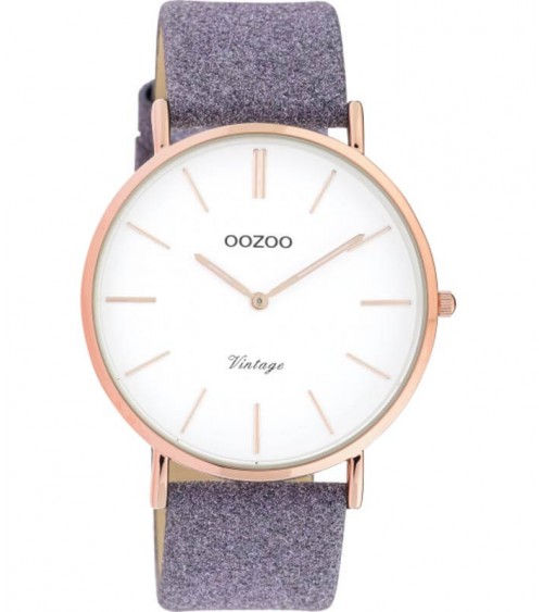 Montre OOZOO - Vintage series - Violet/white