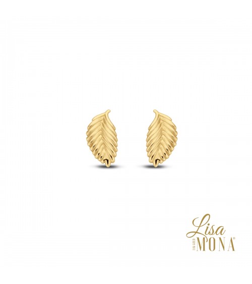 Boucles d'oreilles feuilles 14 carats - Lisa Mona