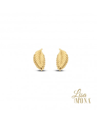 Boucles d'oreilles feuilles 14 carats - Lisa Mona