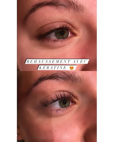 Rehaussement de cils et kératine