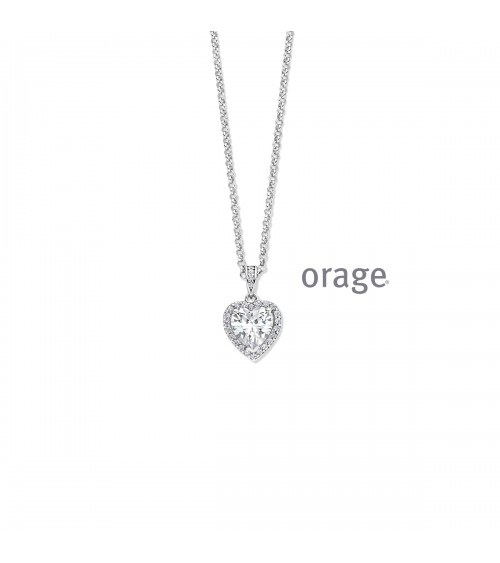 Collier Orage Argent Rhodié Zircon pour femmes - Bijouterie Cécile