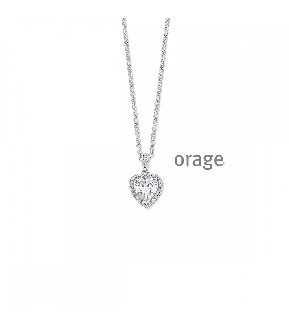 Collier Orage Argent Rhodié Zircon pour femmes - Bijouterie Cécile