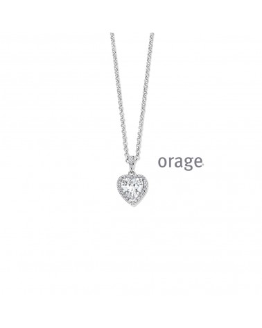 Collier Orage Argent Rhodié Zircon pour femmes - Bijouterie Cécile