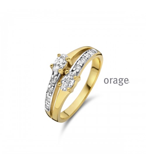 Bague Orage plaqué or pour femmes - Bijouterie Cécile