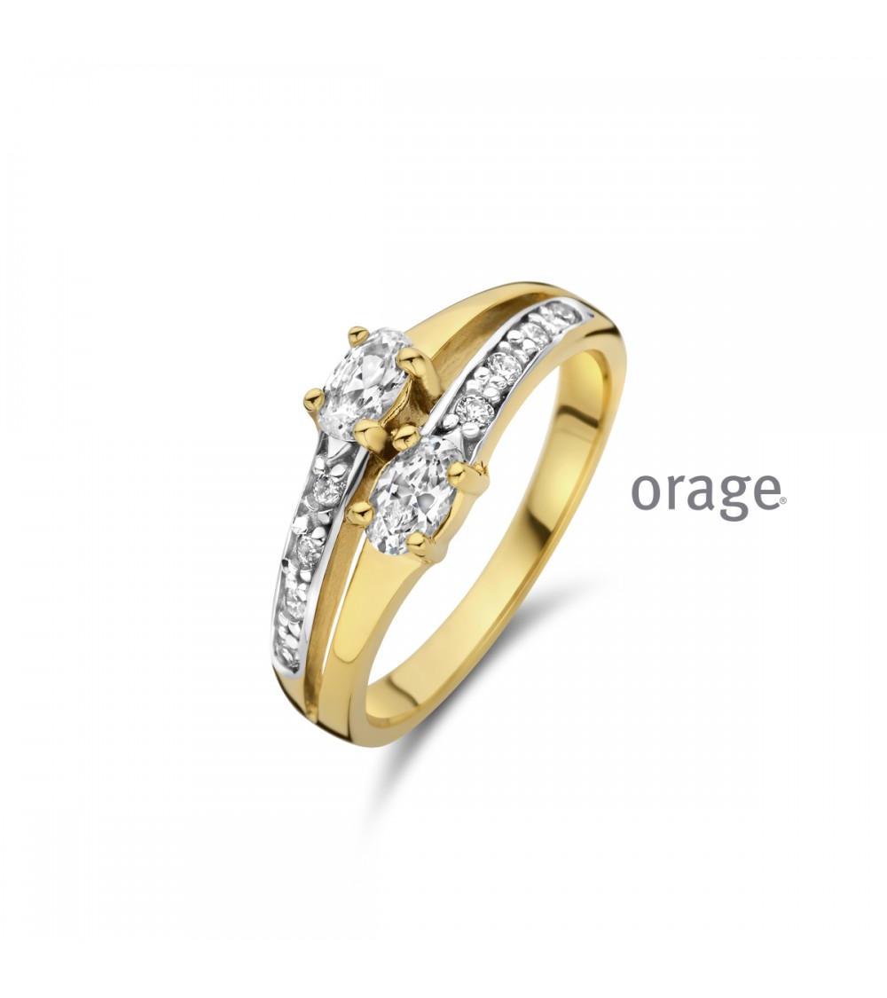 Bague Orage plaqué or pour femmes - Bijouterie Cécile