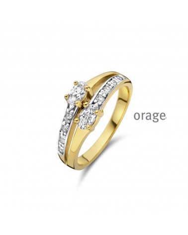 Bague Orage plaqué or pour femmes - Bijouterie Cécile